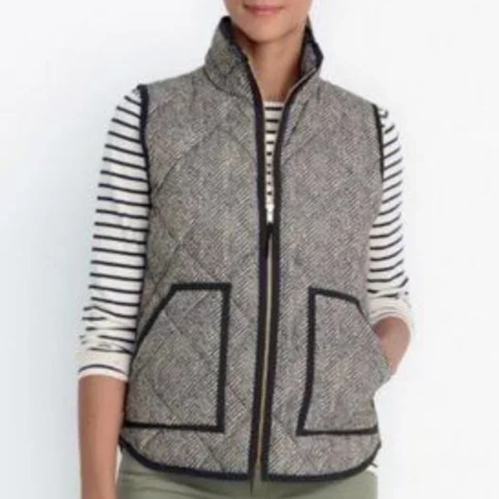 J Crew Herringbone Down Puffer
Vest Size Small